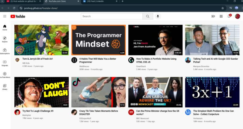 YouTube Clone